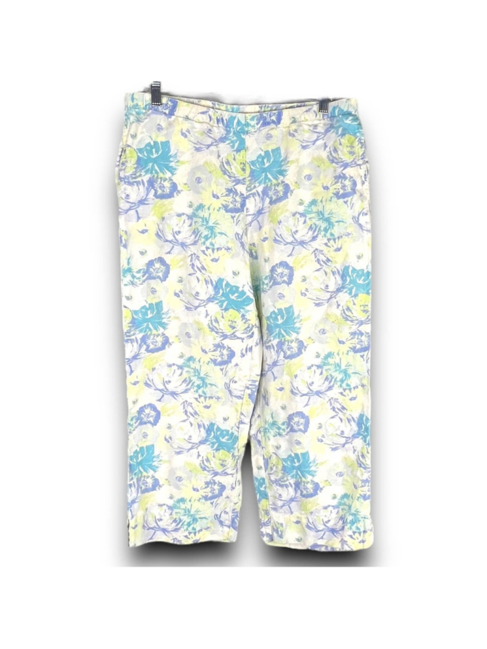 J. Jill Woman's Small Linen Floral Cropped Wide Leg Pants